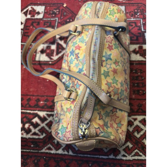 2005 Vintage Dooney & Bourke Multicolor Star Barrel Bag - Picture 4 of 6
